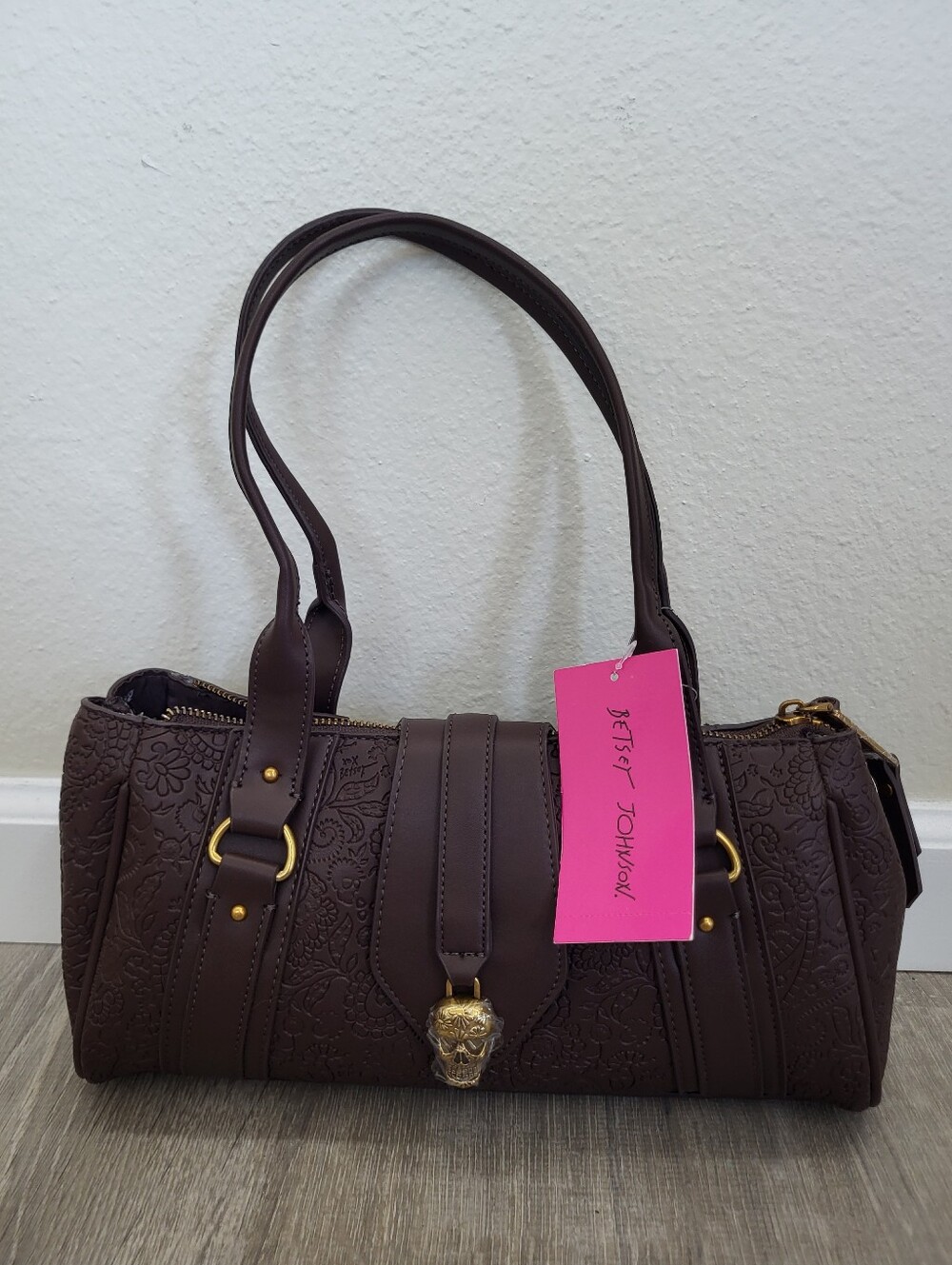 Betsey Johnson Flower Skull Bag